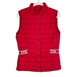 Zyia Active Vest Women’s Size XL Pink/Red Alpine Goose Down Packable Puffer Vest